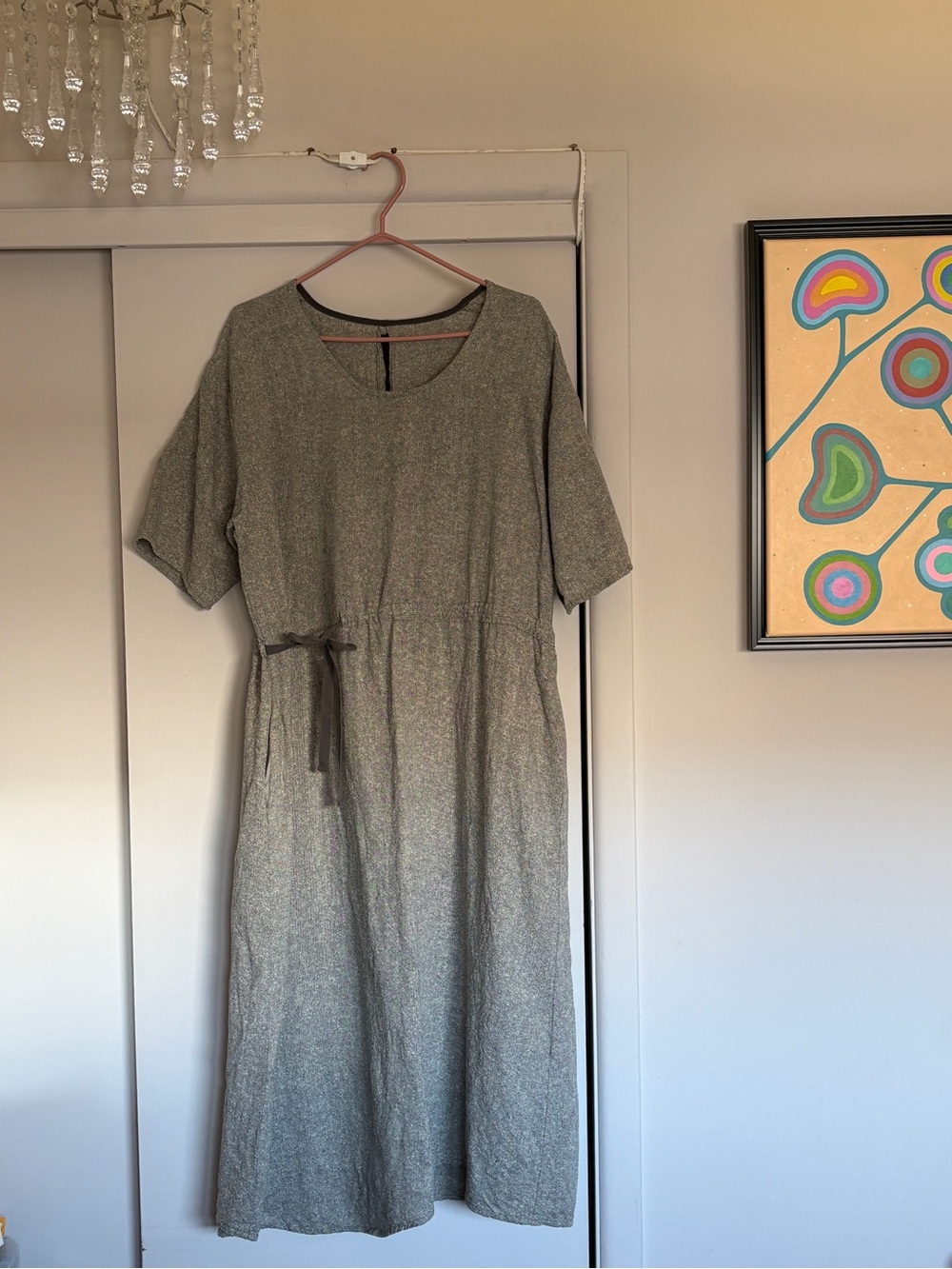 Elsa Esturgie Linen / Silk Blend Dress – Size M/L (Made in France)